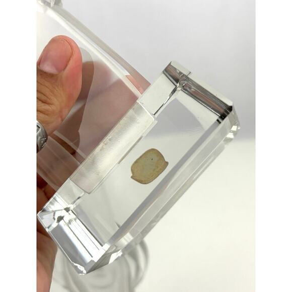 VTG Czech Bohemia Glass Crystal Mary & Jesus Frosted Figures 1970's Set Bookend - Picture 15 of 16